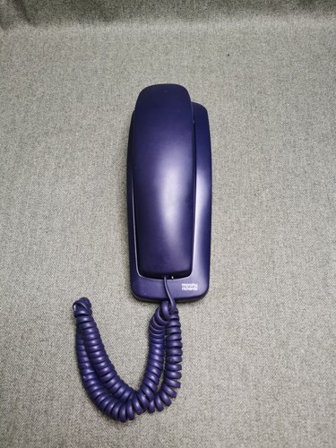 Vintage blue corded phone - blue,
